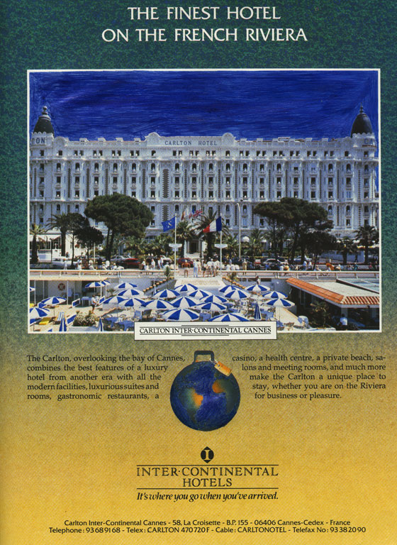 Claude Closky, ‘Untitled (The finest hotel on the French riviera)’, 1992, blue ballpoint pen on printed matter, 30 x 22,5 cm.